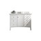 James Martin Vanities Palisades 48in Single Vanity, Bright White w/ 3 CM Ethereal Noctis Quartz Top 527-V48-BW-3ENC - alternate 1
